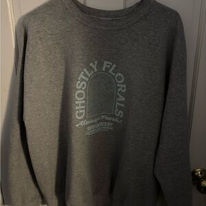 Gray Ghostly Florals Men's Sweater